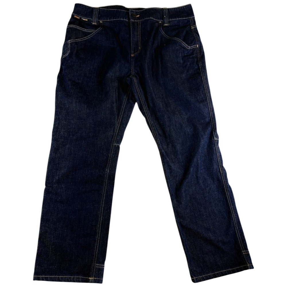 Timberland Pro Ballast Work Jeans Mens 38x30 Blue Denim Dark Wash Straight Leg